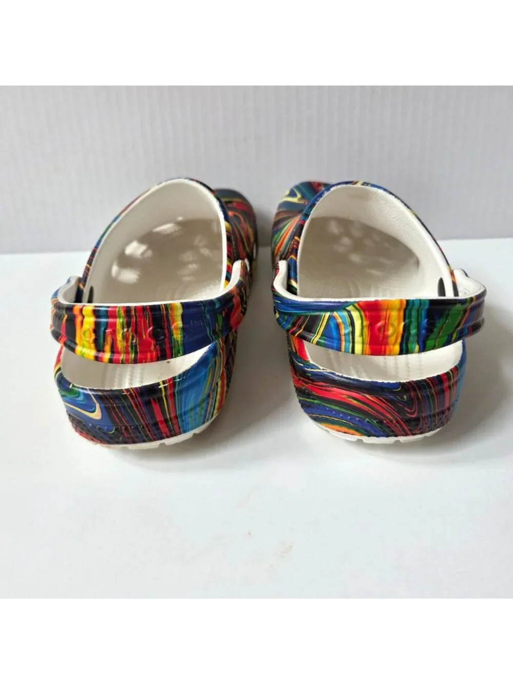 Crocs Shoes J 4 Marbled Tie Dye Out Of This World Rainbow Swirl Comfort Clogs